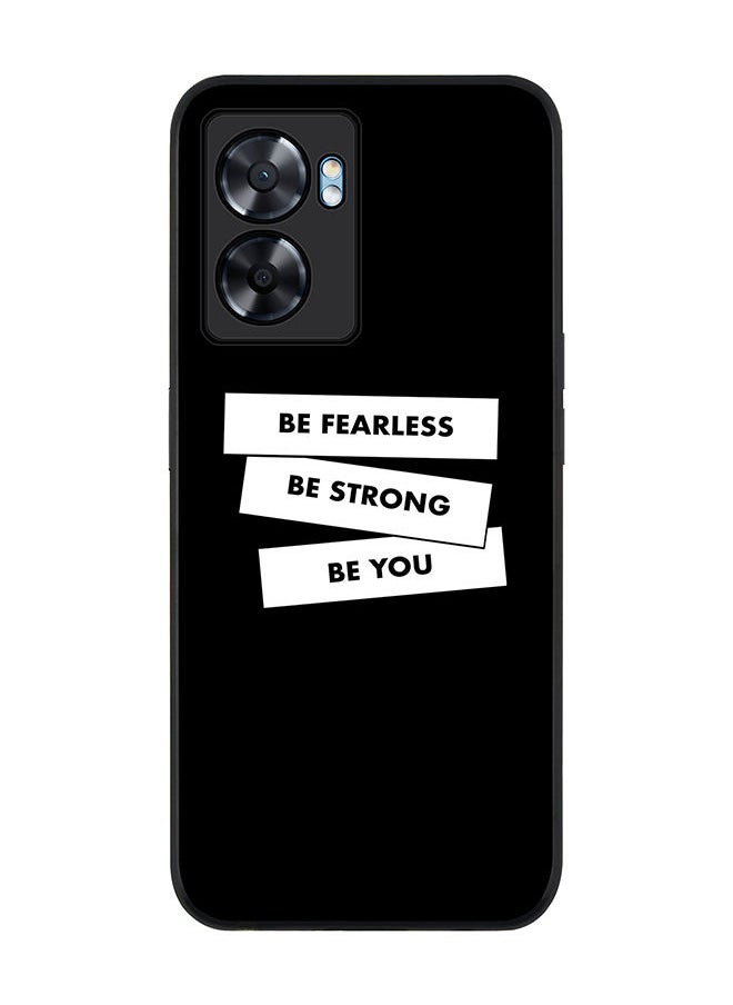 Stylizedd Rugged Black edge case for Oppo A57 Slim fit Soft Case Flexible Rubber Edges Anti Drop TPU Gel Thin Cover - Fearless Strong You  - Image 1