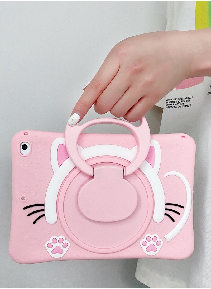 General - Case Compatible with Samsung Galaxy Tab A9 Plus 11 Inch 2023 Cover, Cute Cat Kids Case with 360° Rotating Handle Kickstand Shockproof Rugged Kids Friendly Tablet - Image 1
