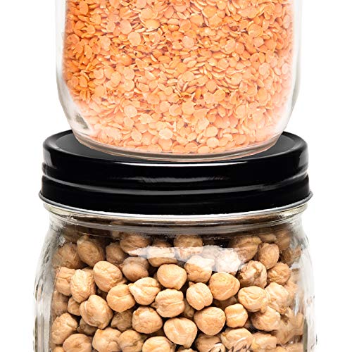 AllSpice Rust-Proof Wide Mouth Aluminum Metal Mason Jar Lids Leak-Proof 12-Pack (Black) - Image 5