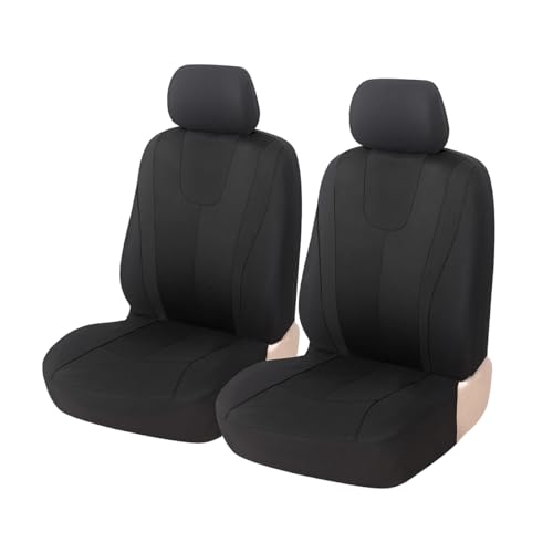 ZIMISI 4PCS Car Front Seat Covers Comfort Breathable Vehicle Seat Protector Cover Universal Automotive Interior Accessories for Car SUV Truck Black - Image 1