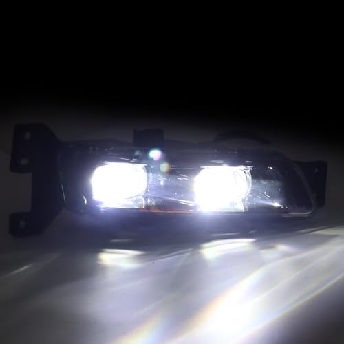 KAMDKI Left Driver Side LED Fog Light Compatible for 2017-2022 Jeep Grand Cherokee 2014-2022 Dodge Durango Front Bumper Light With Bulbs Assembly LH 68275511AC - Image 4