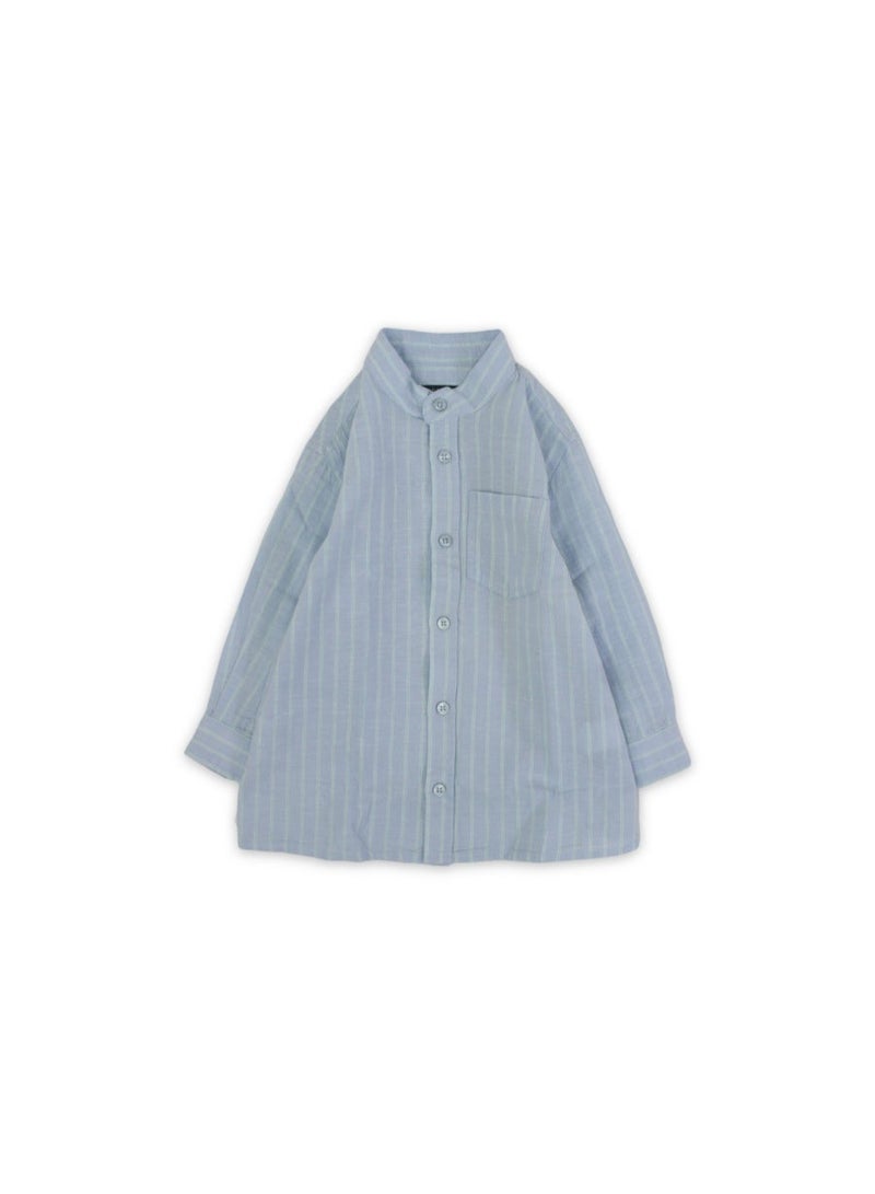 Pompelo Boys Cotton Shirt – Baby Blue - Image 1