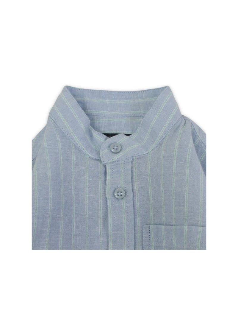 Pompelo Boys Cotton Shirt – Baby Blue - Image 3