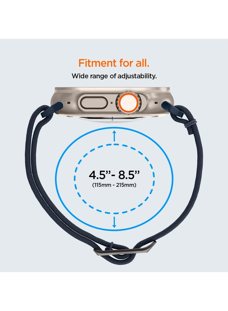 KASTWAVE Watch Strap for Apple Ultra Watch Band 49mm/45mm/44mm/42mm, 1 Black Nylon Watch Strap for Apple Watch Ultra Band(49mm)/for Series 3/2/1(42mm)/for Series 8/7(45mm)/for Series SE2/6/SE/5/4(44mm) - Image 2