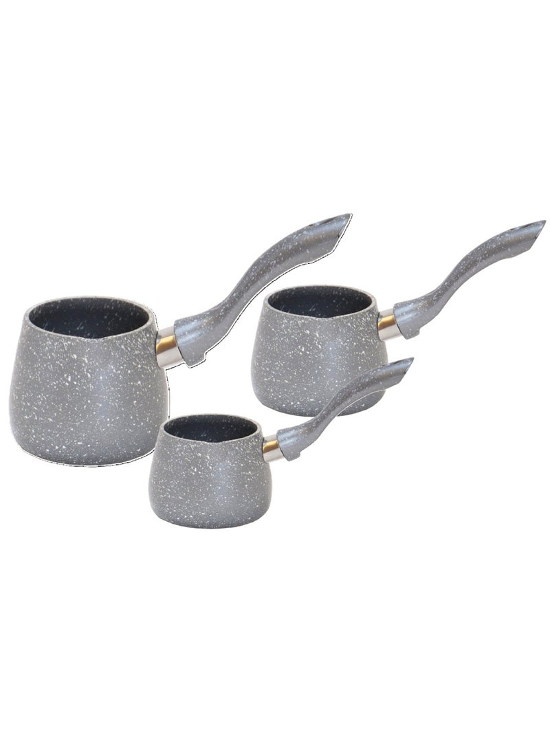 Alamal 3-piece granite coffee pot set (150/300/500 ml) - Image 1