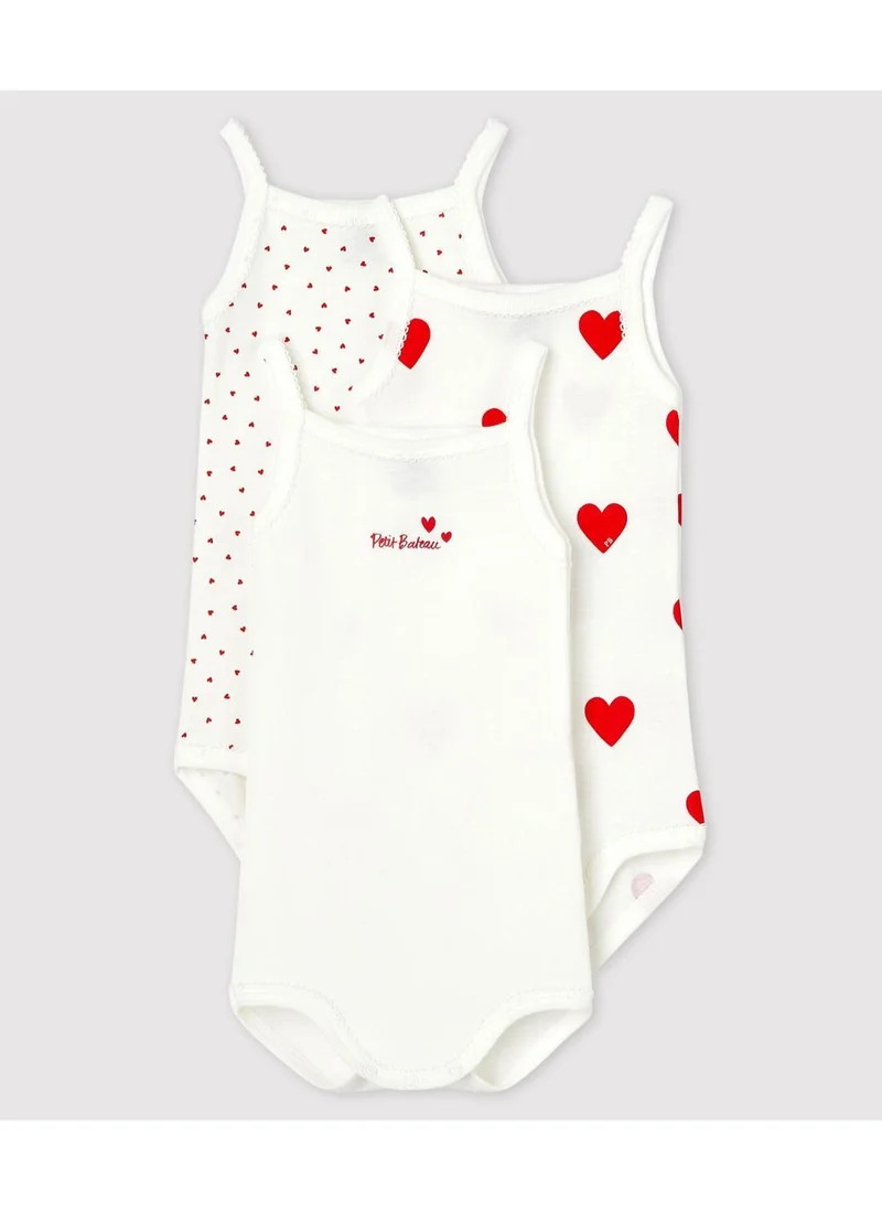 Petit Bateau Baby's strappy bodysuits - 3-Pack