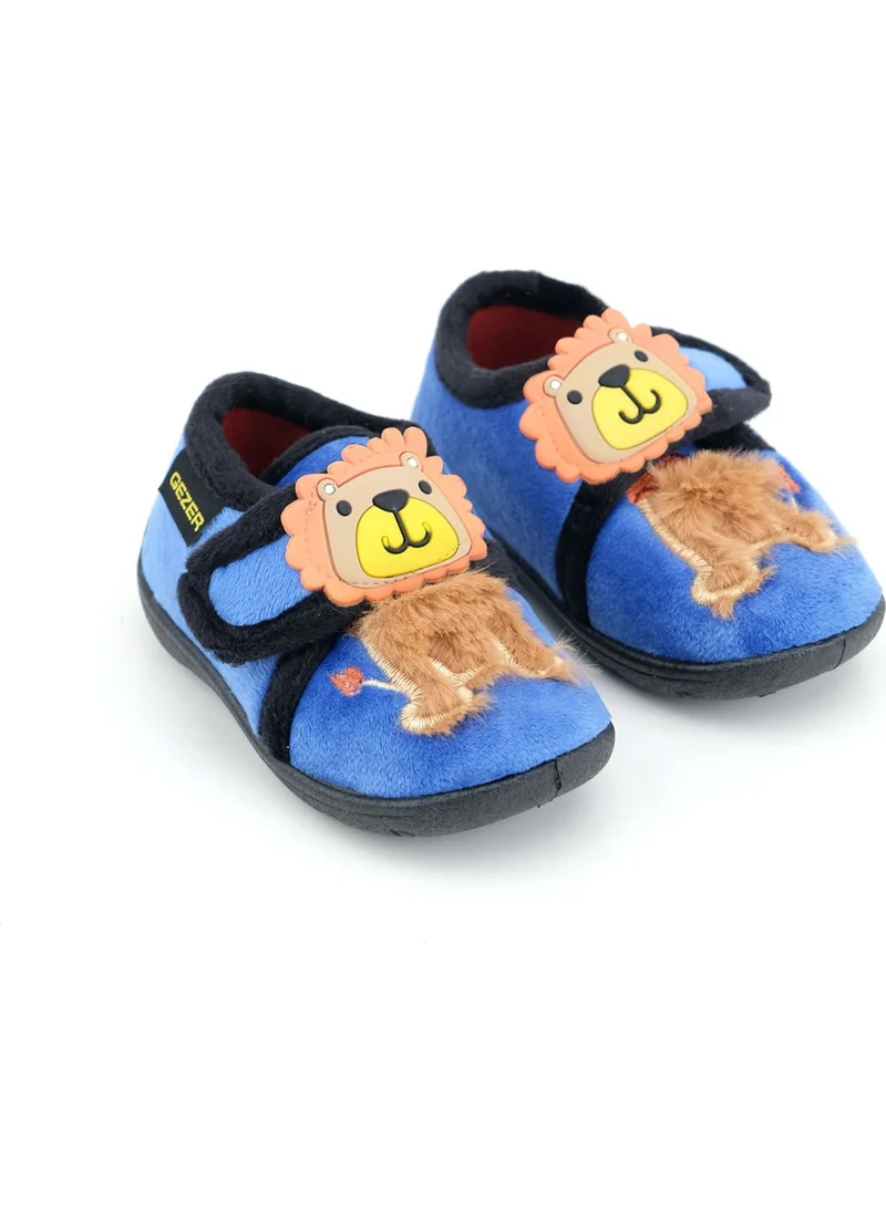 Gezer Bebe Boy's Winter Velcro Adjustable Daily School Nursery Slippers Shoes
