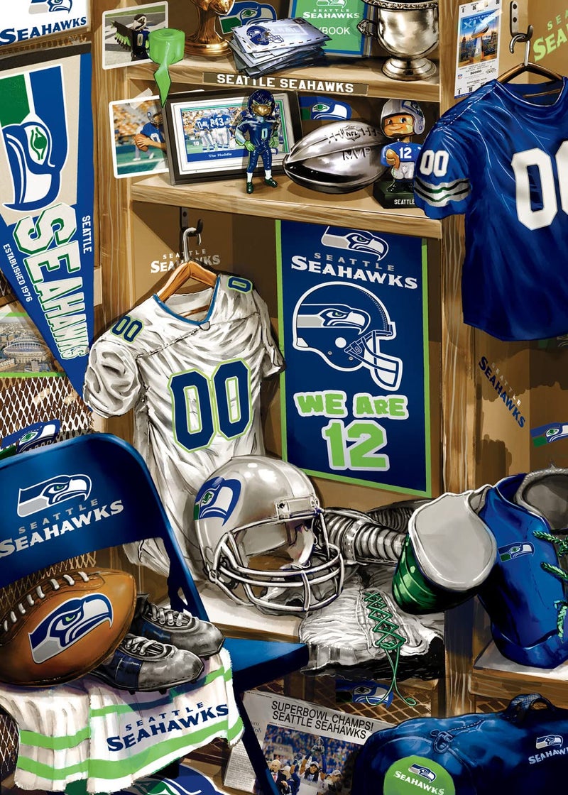 MasterPieces Game Day 500 Piece Jigsaw Puzzle for Adults - NFL Seattle Seahawks Locker Room - 15"x21" - Image 2