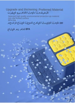 موثوقية التنبؤ براز بخطوتين للأطفال، كرسي تدريب على استخدام النونية بقدمين مانعتين للانزلاق، كرسي قدم المرحاض للحمام والمغسلة والمطبخ أزرق  - Image 3