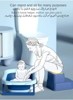 موثوقية التنبؤ براز بخطوتين للأطفال، كرسي تدريب على استخدام النونية بقدمين مانعتين للانزلاق، كرسي قدم المرحاض للحمام والمغسلة والمطبخ أزرق  - Image 5