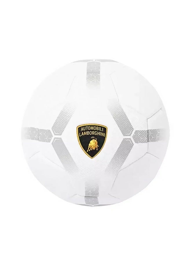 Lamborghini Machine Sewing PVC Soccer Ball (Size 5, White) - Image 2