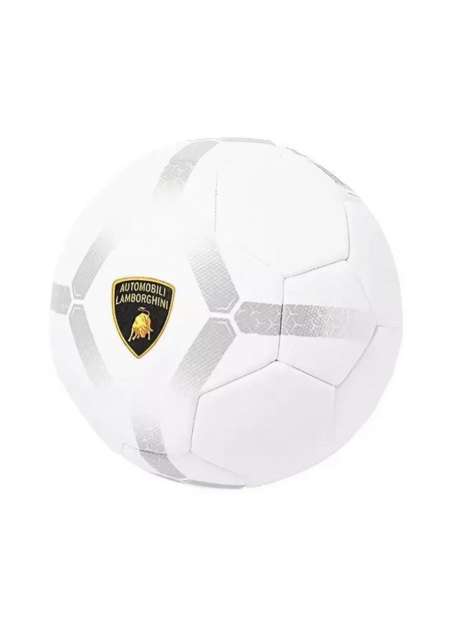 Lamborghini Machine Sewing PVC Soccer Ball (Size 5, White) - Image 3