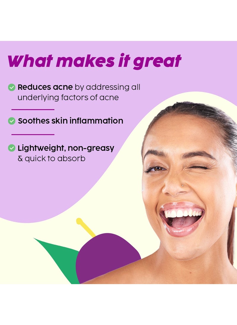 PLIX THE PLANT FIX - Jamun Moisturizer Reduce Pimples for Oily and Acne Prone Skin, with Witch Hazel And Jamun Extract, - Image 1