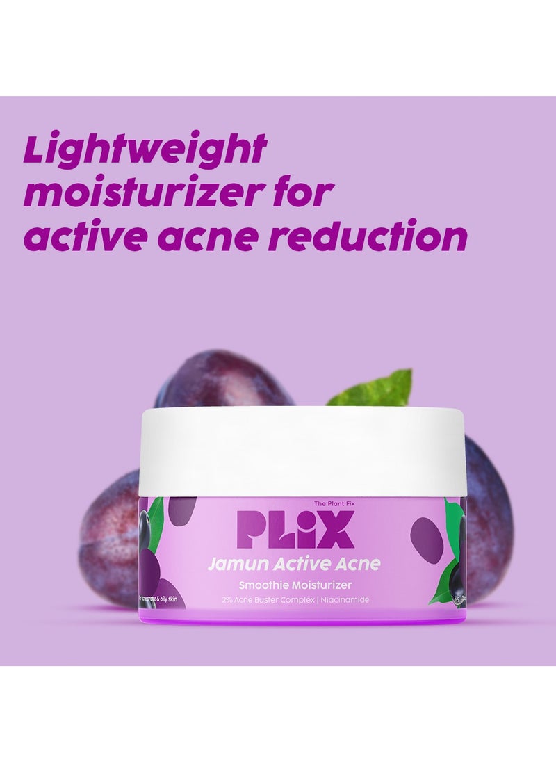 PLIX THE PLANT FIX - Jamun Moisturizer Reduce Pimples for Oily and Acne Prone Skin, with Witch Hazel And Jamun Extract, - Image 1