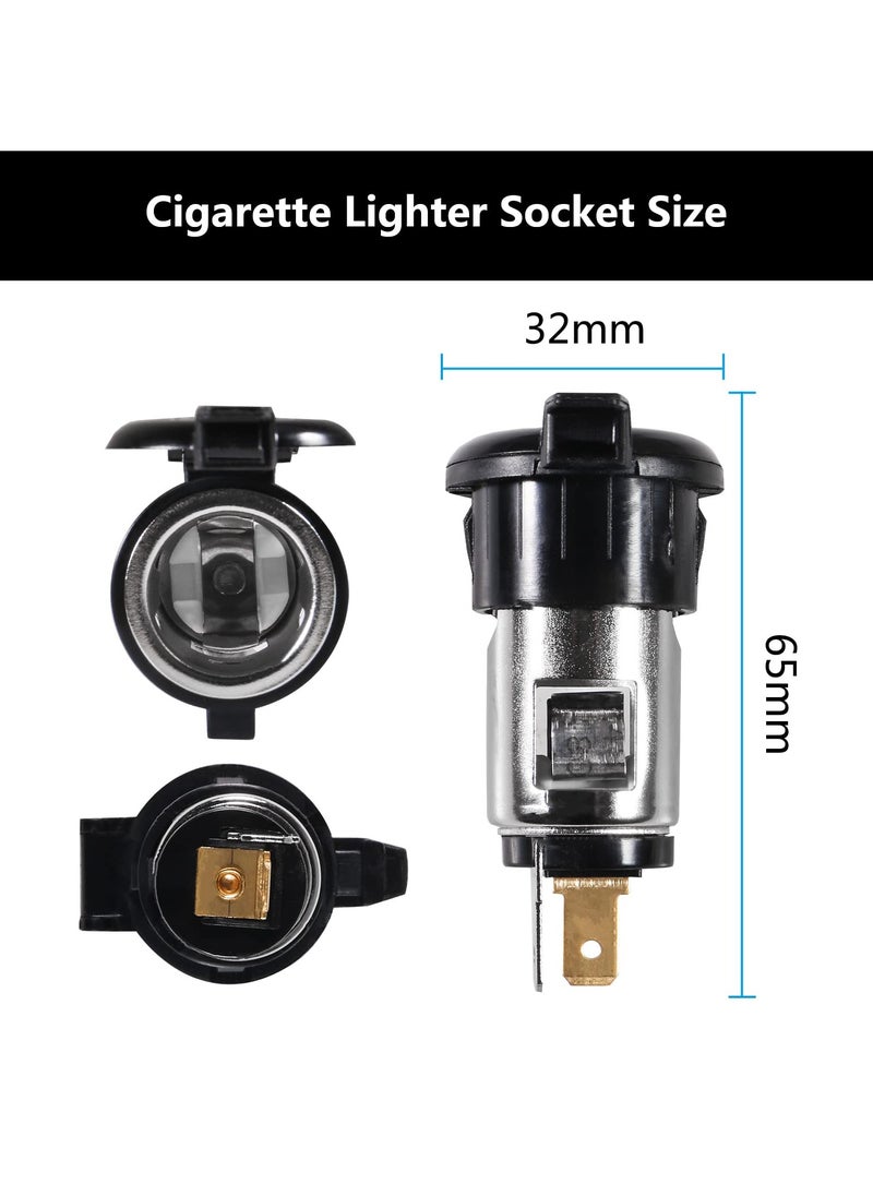 SANMUGEED - 12V 120W Dual Port Car Power Socket Adapter, Heavy-Duty 12V-24V Waterproof Vehicle Outlet Splitter for Car Motorcycle Boat Tractor, Universal 12V DC Charger Plug with ABS Dustproof Cap - Image 1