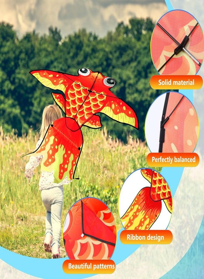 Leitee 6 Pack Large Kite for Kids and Adults Butterfly Kite for Kids Age 4-8-12 Dragonfly Owl Parrot Eagle Goldfish Teens Toy Easy to Fly for Game Beach Outdoor Activities Gifts(Cute Style) - Image 3