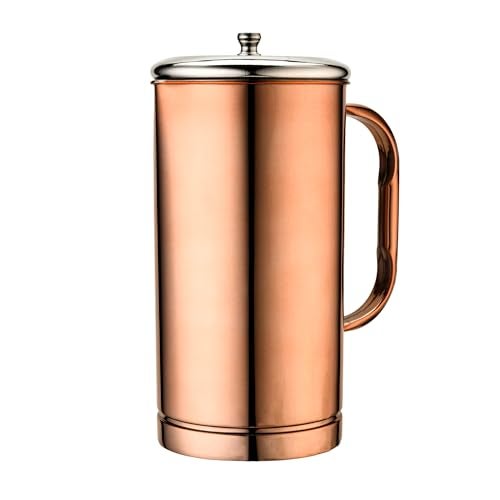 FNS Rose Gold Stainless Steel Glory Water Pitcher with lid and Glass Set of 1 Pitcher and 4 Glasses (1.5 LTR) - Image 5