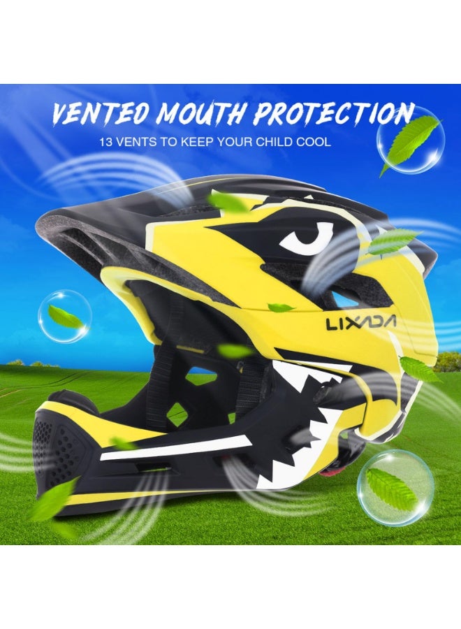 Arabest Kids Bike Helmet Adjustable Detachable Full Face Helmet for Cycling Helmet for Children Bicycle, Skateboard, Scooter, Protective Gear (20.5-22 Inches) - Image 3