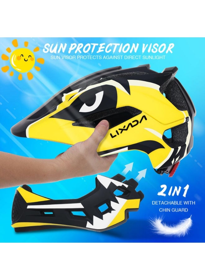 Arabest Kids Bike Helmet Adjustable Detachable Full Face Helmet for Cycling Helmet for Children Bicycle, Skateboard, Scooter, Protective Gear (20.5-22 Inches) - Image 2