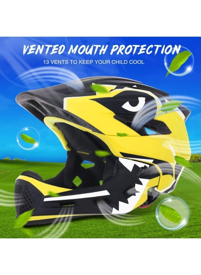 Arabest Kids Bike Helmet Adjustable Detachable Full Face Helmet for Cycling Helmet for Children Bicycle, Skateboard, Scooter, Protective Gear (20.5-22 Inches) - Image 3