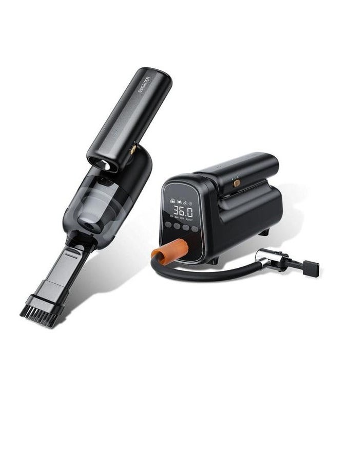 ESSAGER - ESSAGER Geocentric Multi-function 5 in 1 Cordless Pump Vacuum Cleaner and Tire Inflator - Black - Image 1