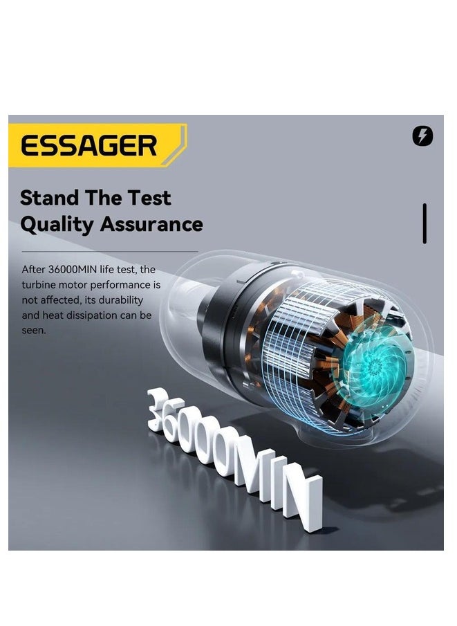 ESSAGER - ESSAGER Geocentric Multi-function 5 in 1 Cordless Pump Vacuum Cleaner and Tire Inflator - Black - Image 1