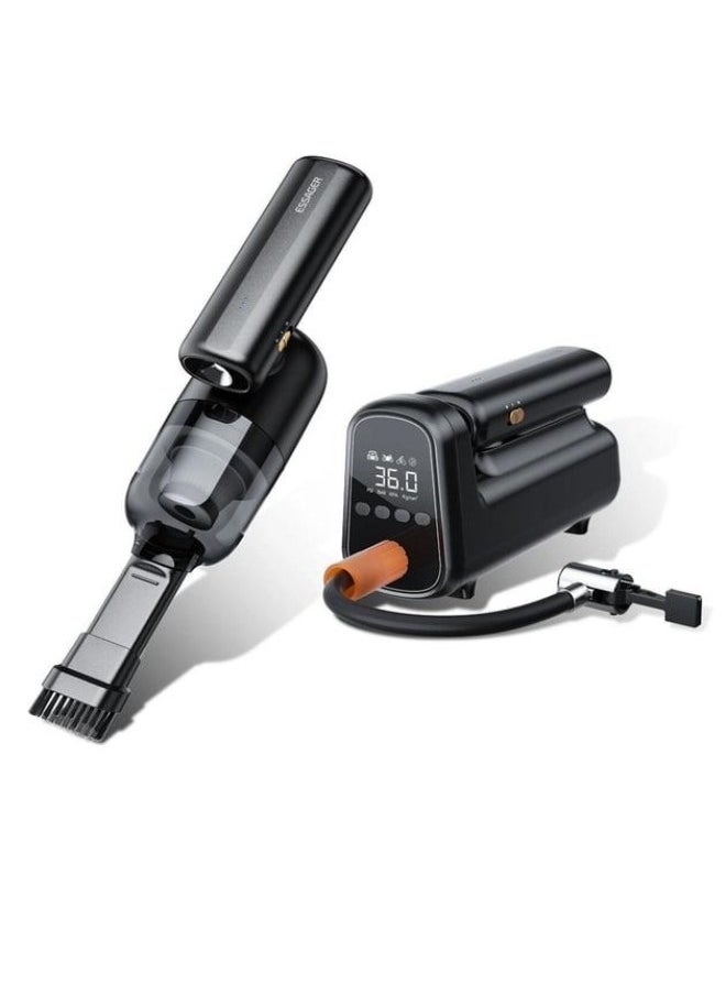 ESSAGER - ESSAGER Geocentric Multi-function 5 in 1 Cordless Pump Vacuum Cleaner and Tire Inflator - Black - Image 1
