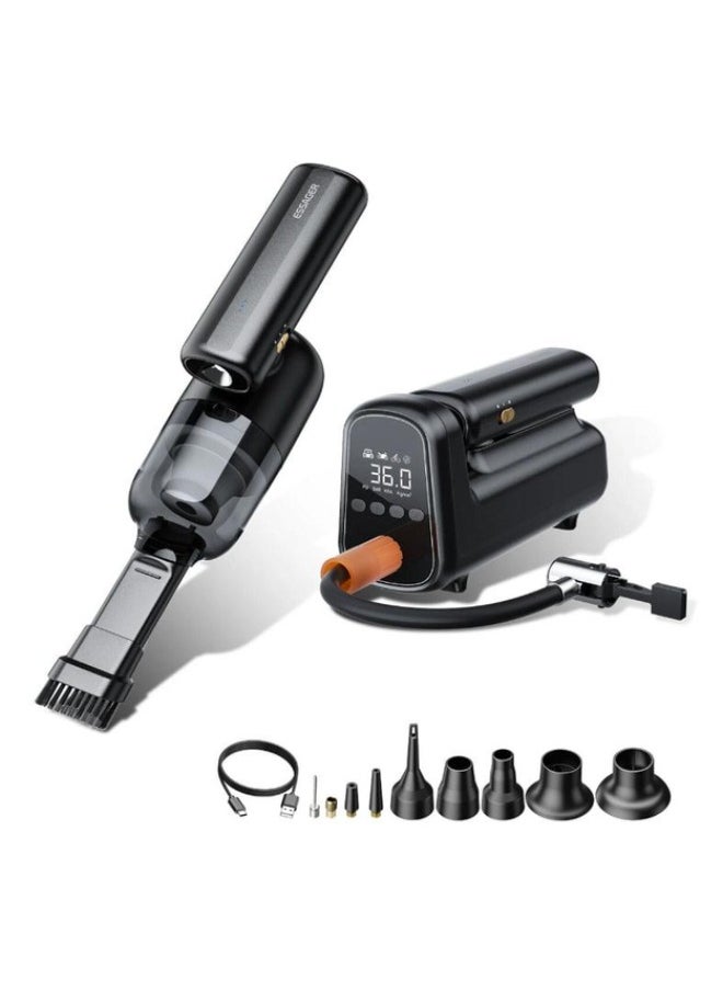 ESSAGER - ESSAGER Geocentric Multi-function 5 in 1 Cordless Pump Vacuum Cleaner and Tire Inflator - Black - Image 1