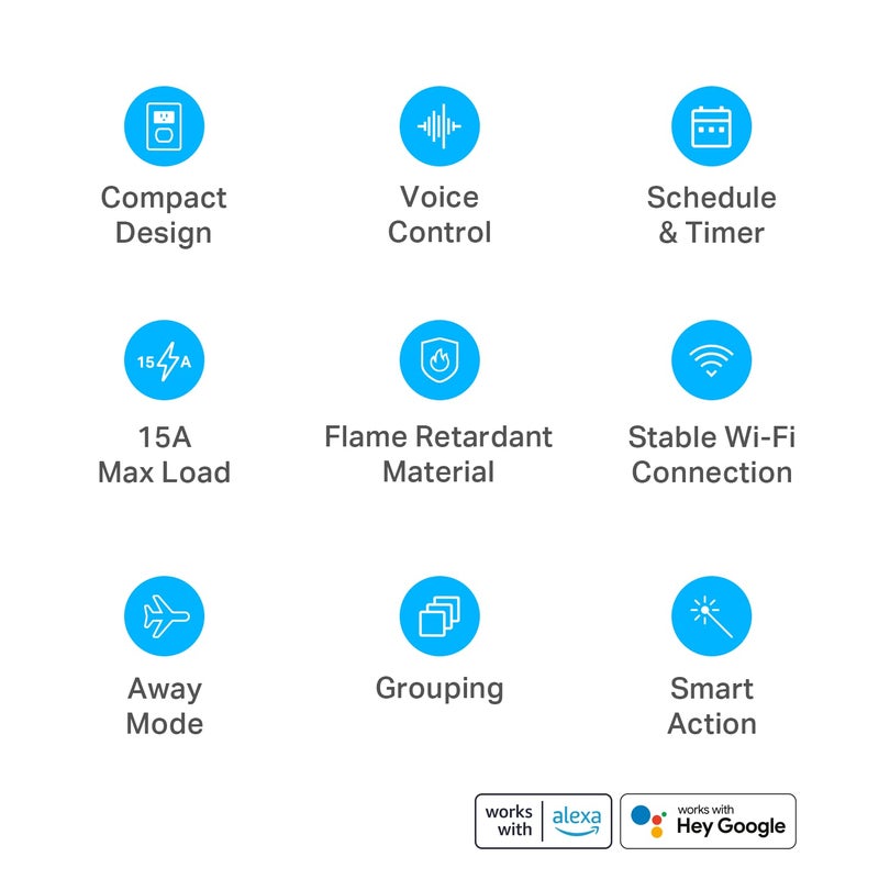 Kasa Smart Plug Mini 15A, Smart Home Wi-Fi Outlet Works with Alexa, Google Home & IFTTT, No Hub Required, UL Certified, 2.4G WiFi Only, 4-Pack(EP10P4) , White - Image 2