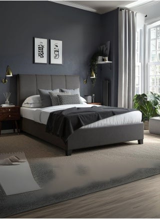 Cloud Nine Upholstered Single Size ( Mattress Size 100 X 200 CM ) Black Color Bed Size 212 W X 108 L CM ( Mattress Sold Separately ) - pzsku/Z12ACB9A065FD88FB1D49Z/45/1751476917/f6f3862c-cccc-4ebb-854e-68b1154ac4ca
