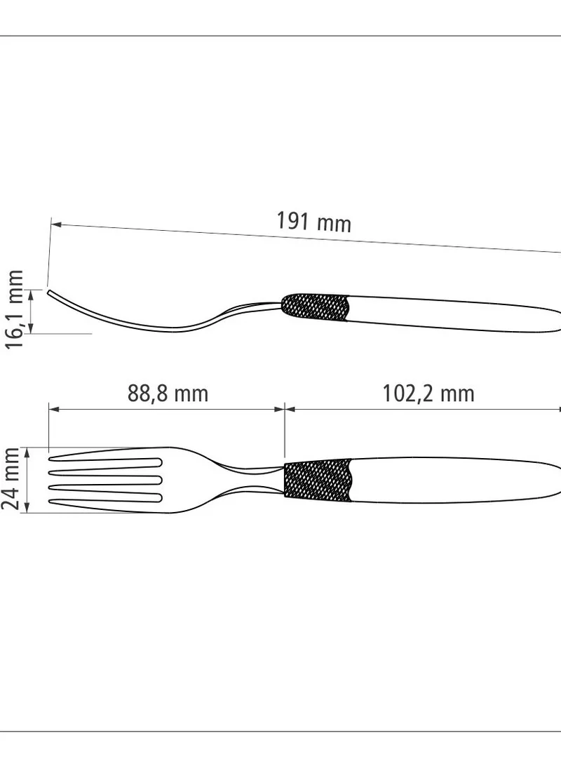 TRAMONTINA Tramontina Ipanema Stainless Steel Table Fork with Green Polypropylene Handle