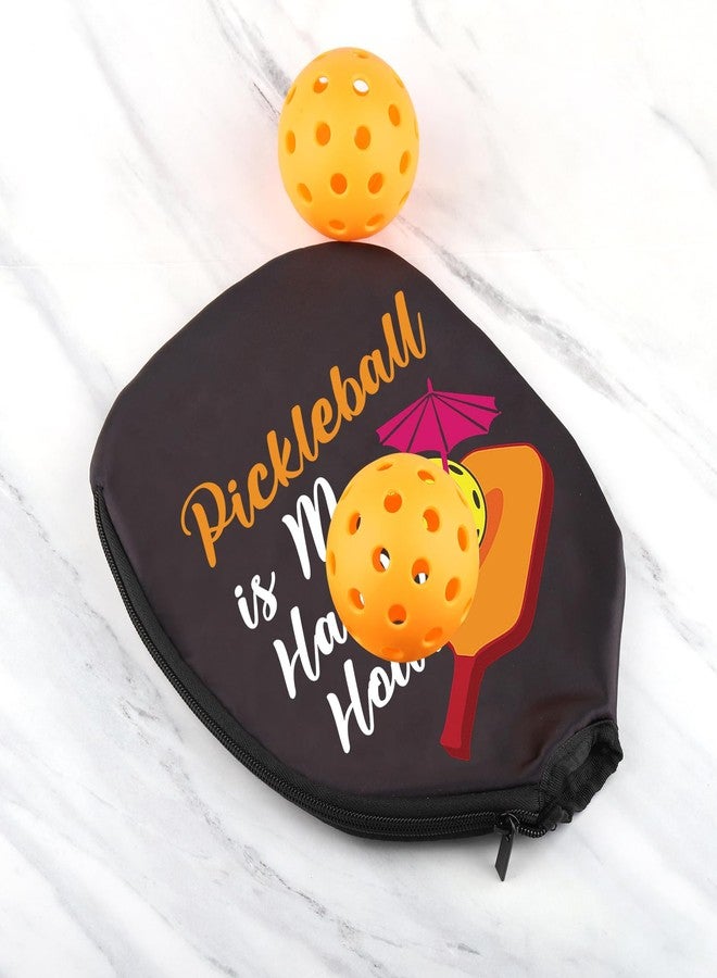 HOLLP 2PC Pickleball Paddle Covers Pickleball is My Happy Hour Pickleball Racket Bag Gift For Pickleball Players (My Happy Hour) - Image 5