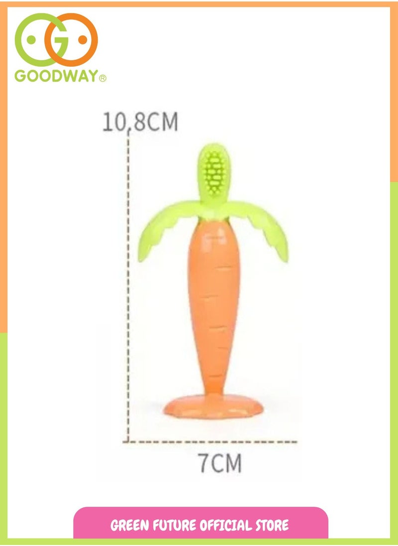 Baby Silicone Carrot Teether With Soft Bristles, 6 Months + - pzsku/Z12ACCB6F068BCDB6AE0CZ/45/_/1738074550/e972aaf7-d345-4432-8542-46aff301b7c1