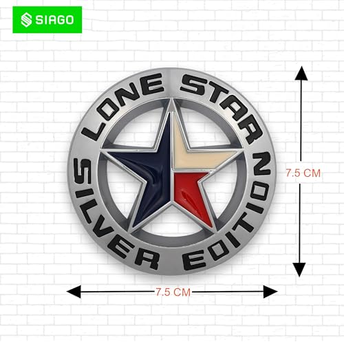 SIAGO SIA313 Premium Star Silver Edition Metal Car Sticker - Durable & Stylish Auto Emblem for Vehicles - Customizable Designs - Easy Installation - Weather-Resistant & Long- - Image 3