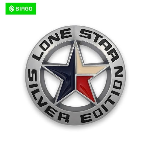 SIAGO SIA313 Premium Star Silver Edition Metal Car Sticker - Durable & Stylish Auto Emblem for Vehicles - Customizable Designs - Easy Installation - Weather-Resistant & Long- - Image 2