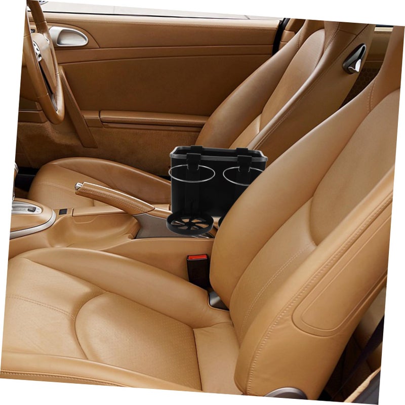 Car Armrest Organizer with Cup Holder and Tissue Box Storage for Vehicle Center Console Black - Image 5