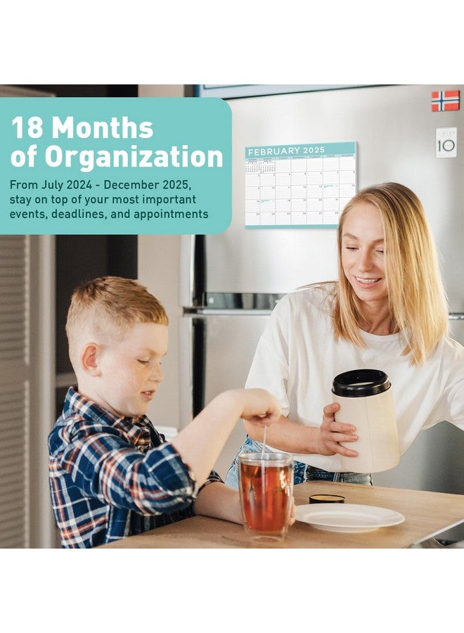 Sweetzer & Orange S&O Teal Magnetic Fridge Calendar From July 2024-December 2025 - Tear-Off Refrigerator Calendar To Track Events & Appointments - 18 Month Magnetic Calendar For Fridge For Easy Planning-8"X10" In.  - Image 4