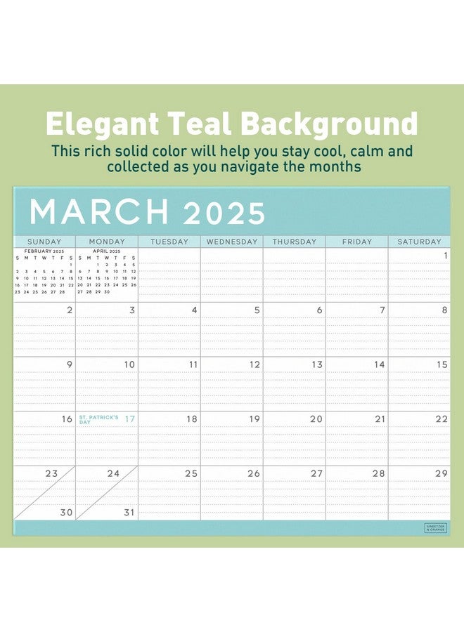 Sweetzer & Orange S&O Teal Magnetic Fridge Calendar From July 2024-December 2025 - Tear-Off Refrigerator Calendar To Track Events & Appointments - 18 Month Magnetic Calendar For Fridge For Easy Planning-8"X10" In.  - Image 5