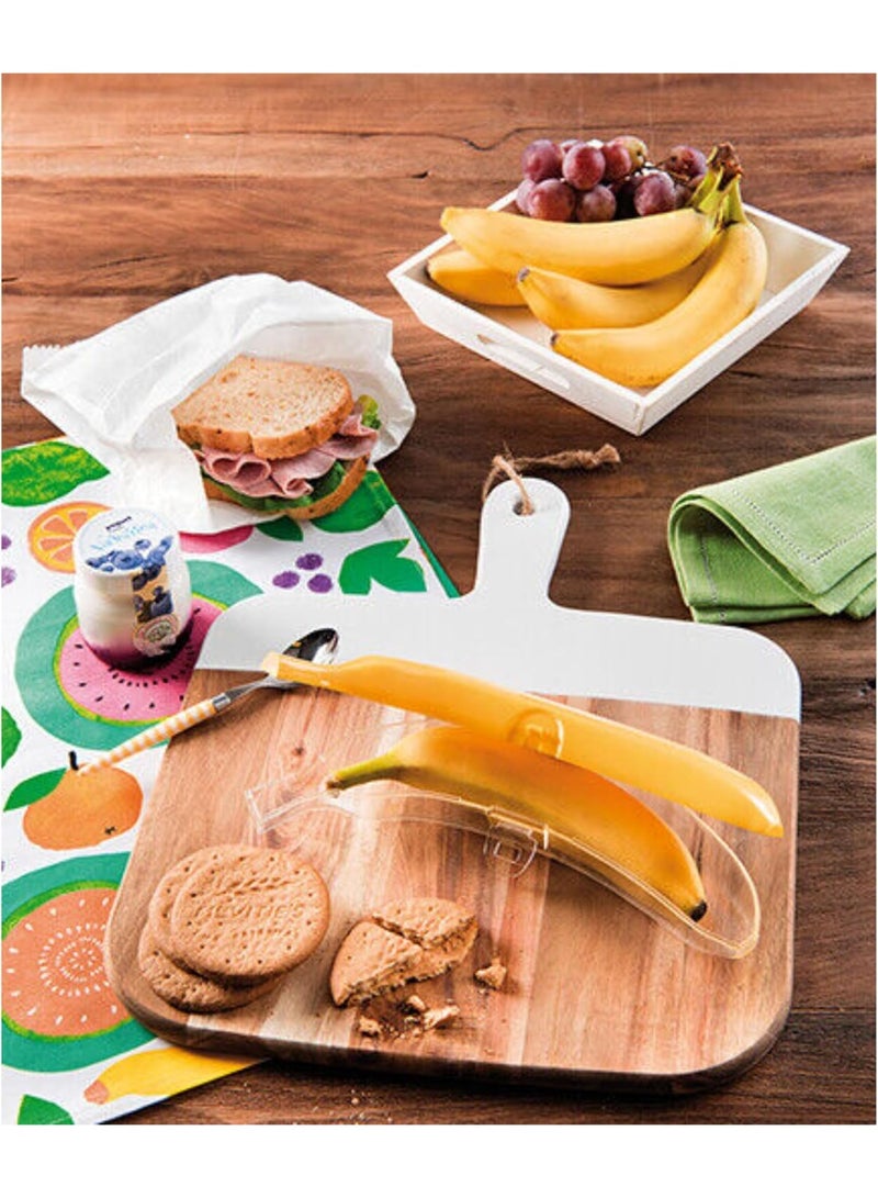 Snips Plastic Banana Guard (Clear & Yellow) – Protective Banana Case for Travel & Lunch Box | Crush-Resistant, Reusable & Easy to Carry - Image 2