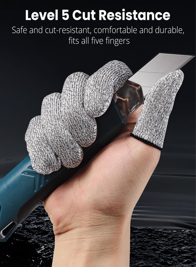 Gizmolet 10 PCS Finger Cots Cut Resistant Protector, Finger Covers for Cuts, Cut Resistant Finger Protectors for Kitchen Work Sculpture Garden, Anti-Slip, Reusable - Image 2