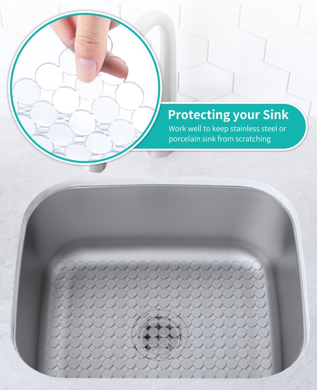 Bligli 2-Pack Kitchen Sink Mat: PVC Adjustable Sink Protector | Sink liner Pad | Dish Drying Mats, Easy to Clean & DIY Cut | 15.7 x 11.8 inch (Clear) - Image 5