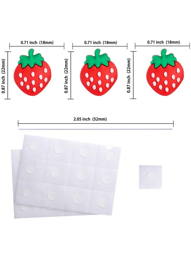 Ephlyn 25Pcs Red Strawberry Cupcake Toppers Strawberry Fruit Party Cupcake Picks for Kids Birthday Wedding Party Baby Shower Summer Garden Party Decoration Supplies - Image 2