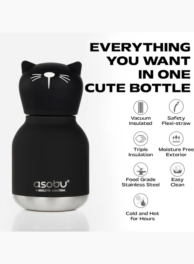 Asobu Black Cat Mini Bestie Bottle 200ml