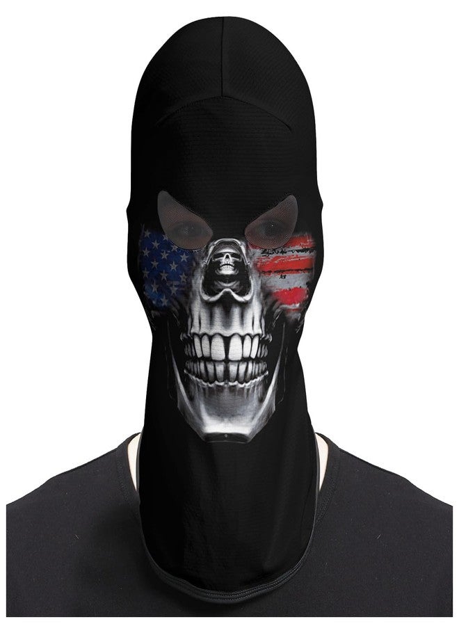 أوباكل قناع جمجمة أوباكل، قناع وجه كامل للهالوين، قناع بالاكلافا مخيف (وجه عليه علم جمجمة) - Image 1