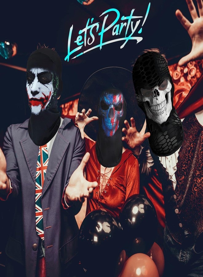 أوباكل قناع جمجمة أوباكل، قناع وجه كامل للهالوين، قناع بالاكلافا مخيف (وجه عليه علم جمجمة) - Image 4