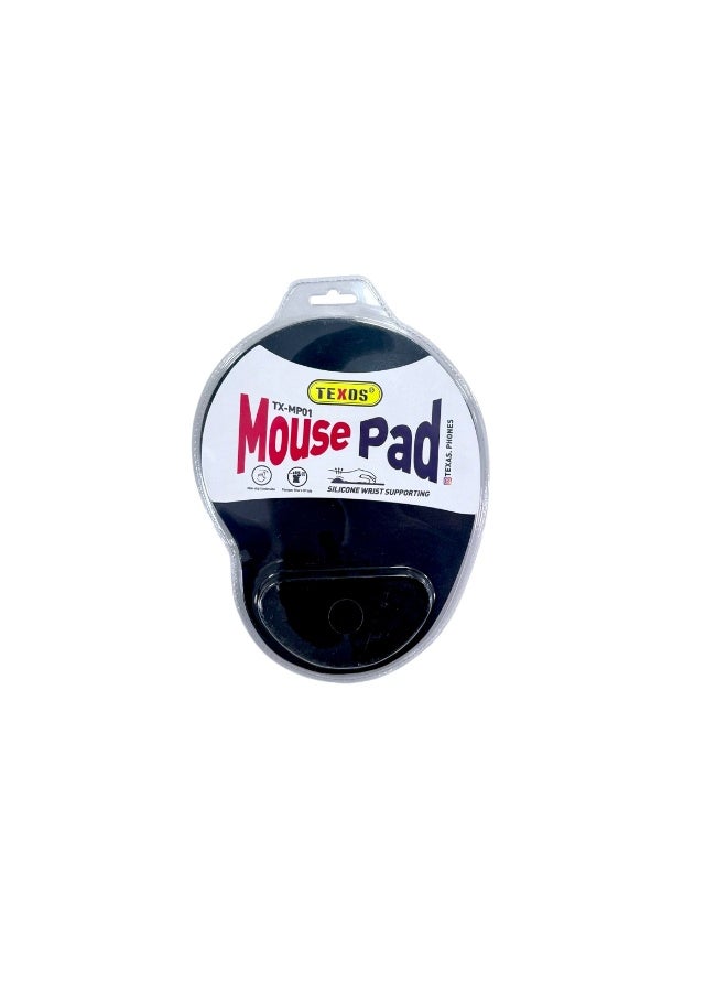 Texos TX-MP01 Silicone Wrist Guard Mouse Pad-Red - Image 1
