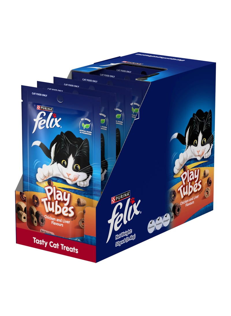 Purina Felix Felix Playtubes Chicken And Liver Cat Treats 8 x 50g  - Image 3