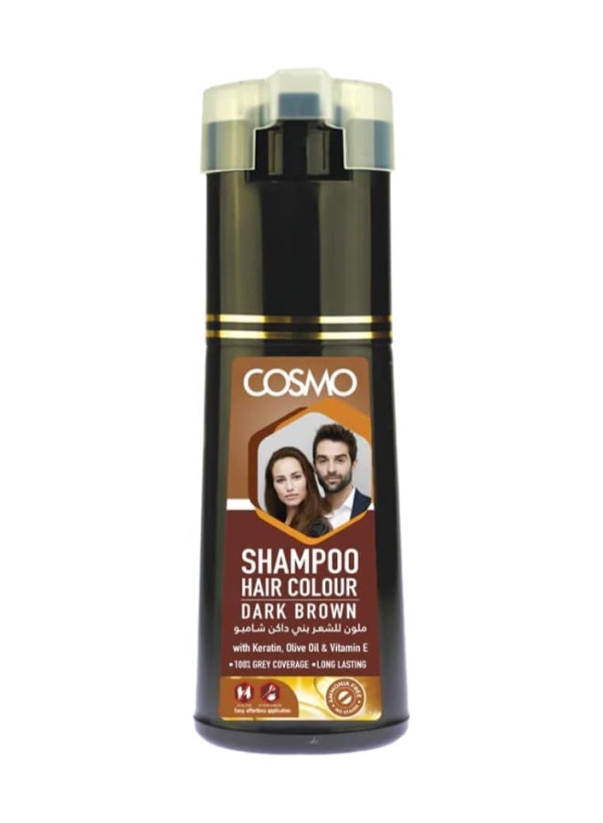 COSMO شامبو صبغة شعر بني داكن VIP للجنسين 180 مل - Image 1