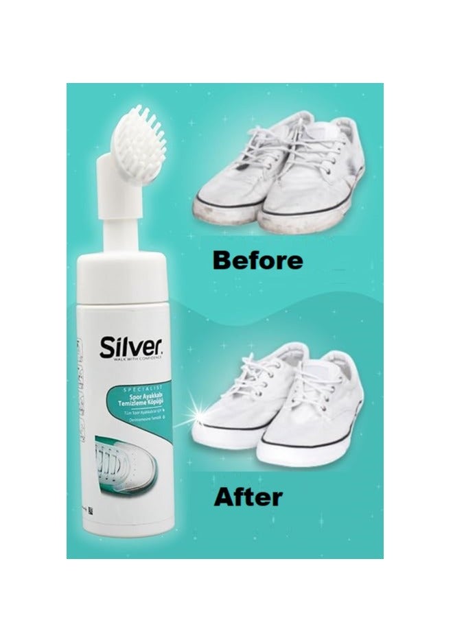 Silver Shoes Foam Cleaner, Sneaker Cleaning Spray, Sneaker Whitening, Spot Cleaning, Whitening and Yellowing Shoe Edges ,150ml - Image 3