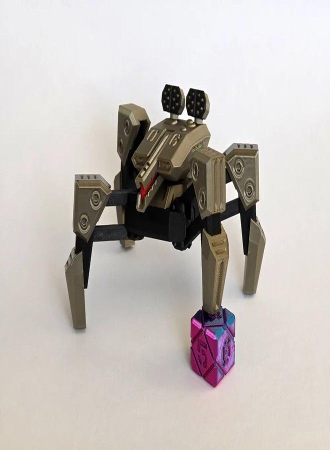 3D Craft Mechanical Robot Spider Model Kit, Military Grey, Articulated Design, Figure Toy - Image 2